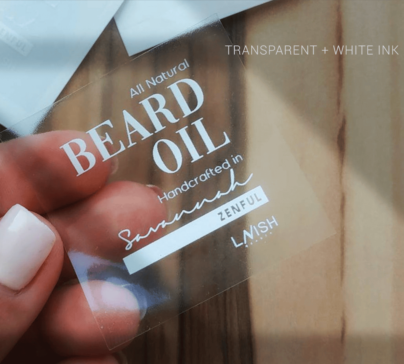 White-Ink Transparent Stickers