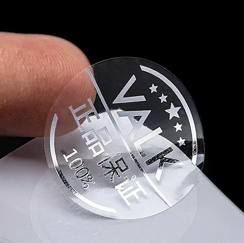 Transparent Silver Foil Stickers