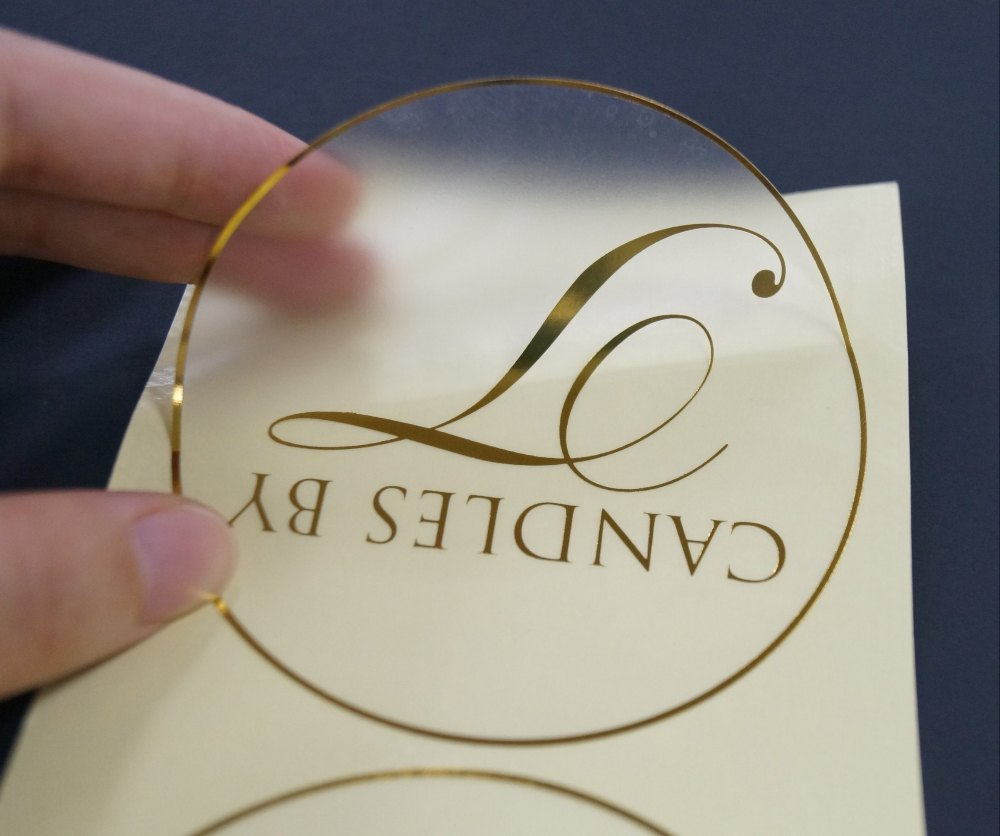 Golden Transparent Metallic Stickers