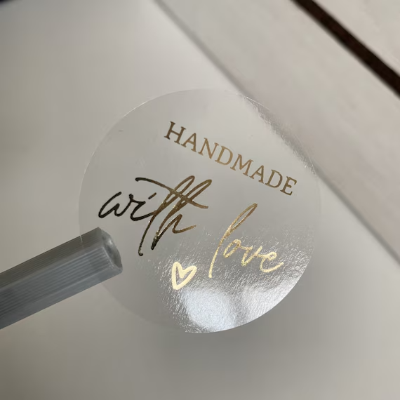 Golden Transparent Metallic Stickers