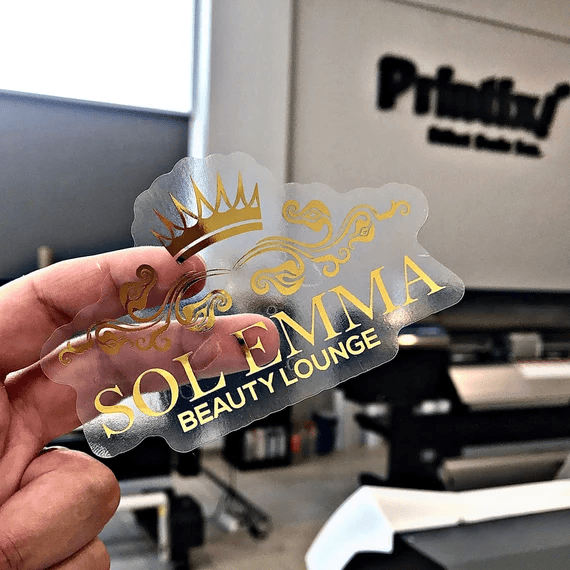Golden Transparent Metallic Stickers