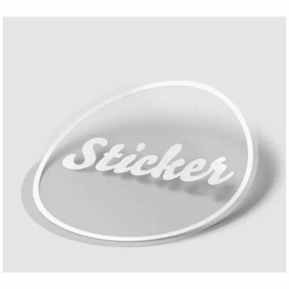 White-Ink Transparent Stickers