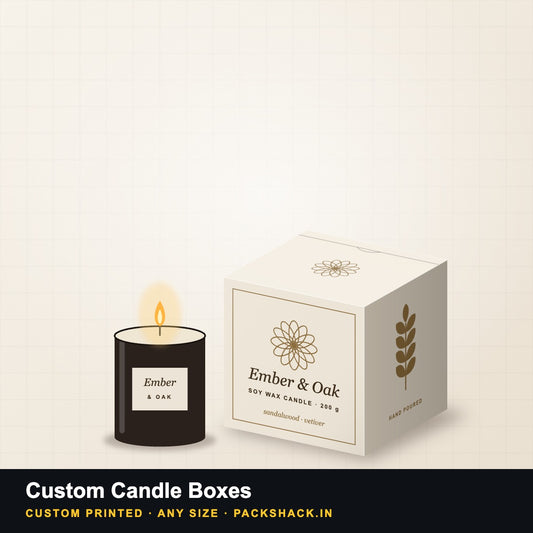 Custom printed candle boxes by PackShack