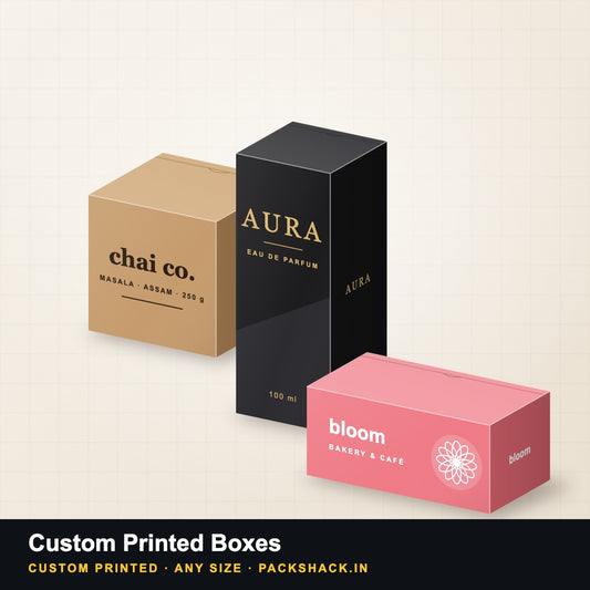 Custom printed boxes by PackShack – tuck-end boxes in any size