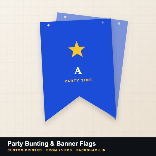 Custom printed party bunting & banner flags by PackShack