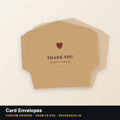 Custom printed card envelopes by PackShack