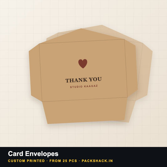 Custom printed card envelopes by PackShack