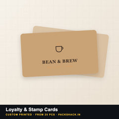 Custom printed loyalty & stamp cards by PackShack