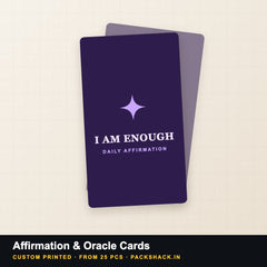 Custom printed affirmation & oracle cards by PackShack