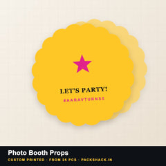 Custom printed photo booth props by PackShack