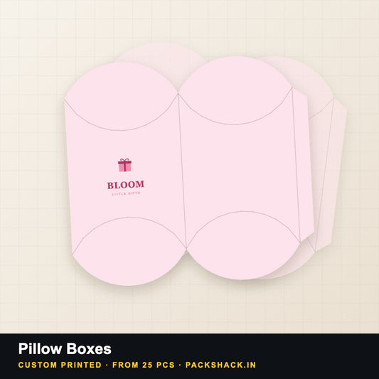Custom printed pillow boxes by PackShack