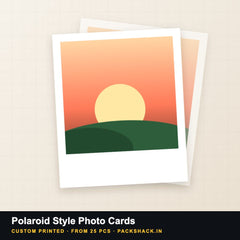 Custom printed polaroid style photo cards by PackShack